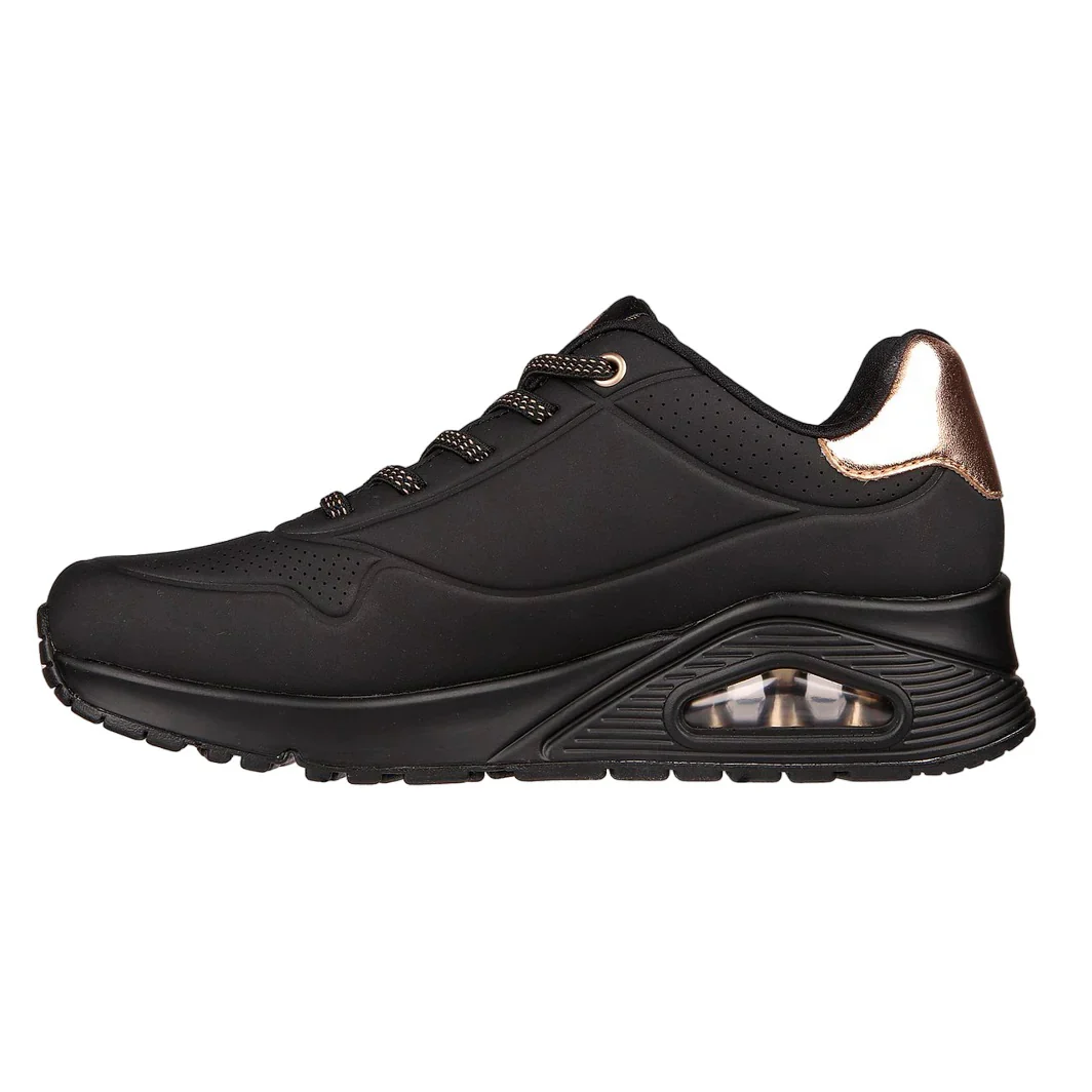 Women's Wide Fit Skechers Uno 155196 Shimmer Away Trainers - Image 15